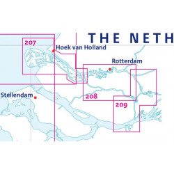 Nederlandse zeekaart 208, Rotterdam. Nieuwe en Oude Maas