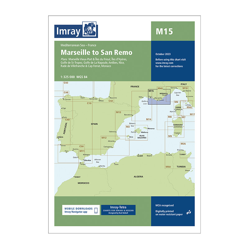 Imray M15 Marseille to San Remo